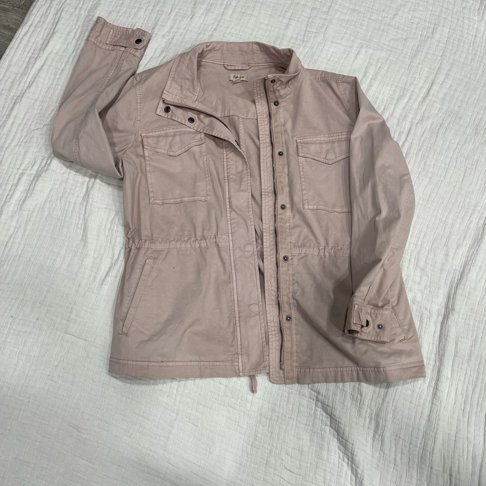 Style & Co. Mocha rose Utility Jacket with Casual Style and Full-Length Sleeves